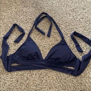 Target navy blue bikini top; very comfortable!!